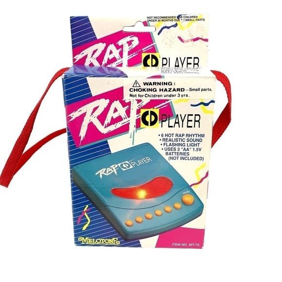 Vintage 90s NIB Melotone Rap CD Player Portable Battery Operated 6 Rap Rhythms - Picture 1 of 7